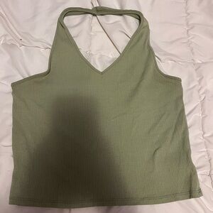 American Eagle Sage Ribbed Tee